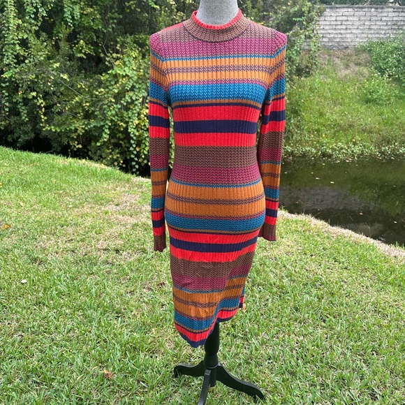 Sweater dress Gianni Bini,size large,multicolored,84%rayon,14% nylon, - Picture 1 of 5